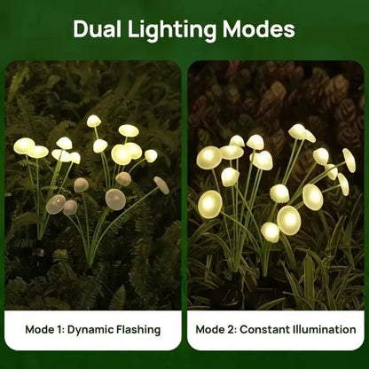 Solar LED Jellyfish Mushroom Lights for Garden -Outdoor Ground-Plug Lawn Lights