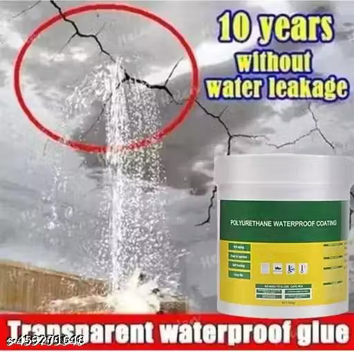 Waterproof Transparent Glue | Anti-Leakage Agent Coating| Invisible Crack Sealant Super Strong Gel Adhesive for Roof, Bathroom Wall, Window, Tile & mildew-proof Kitchen (300 grams)